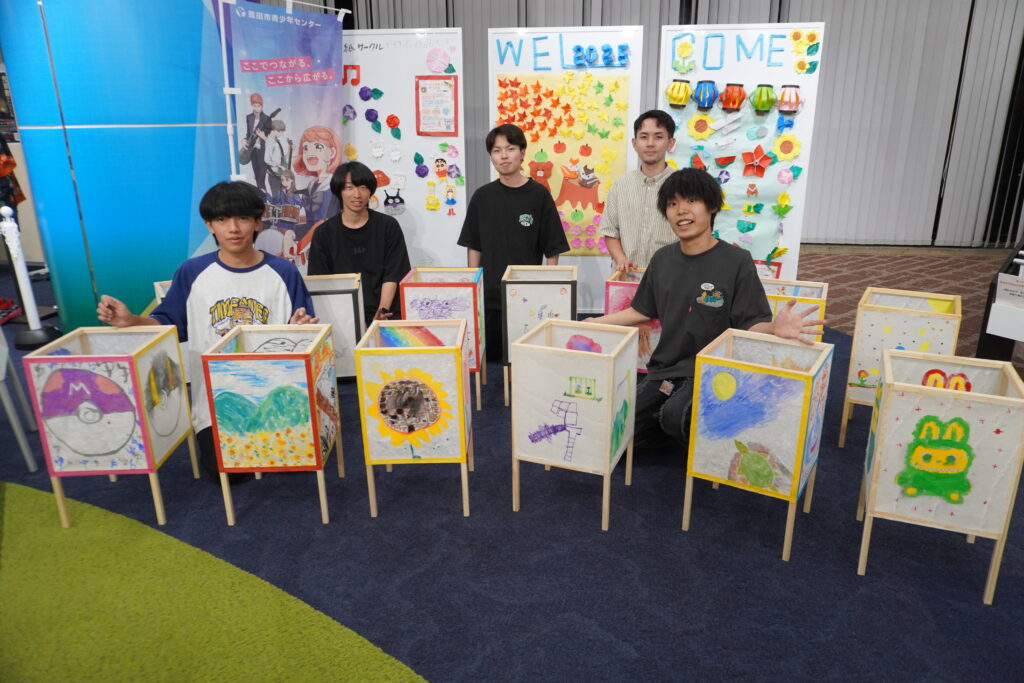愛工大の学生企画「ミニチュア行燈づくり体験」を開催しました！
